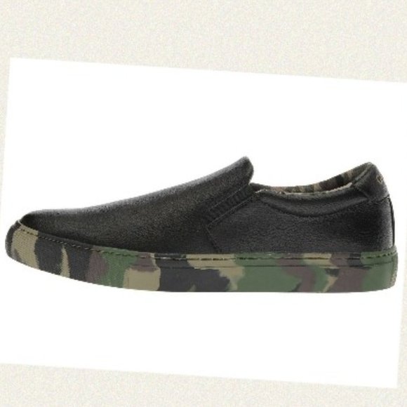 GUESS Men's Bello Pebble Leather Camo Slip-Ons Size 8 - Picture 4 of 9